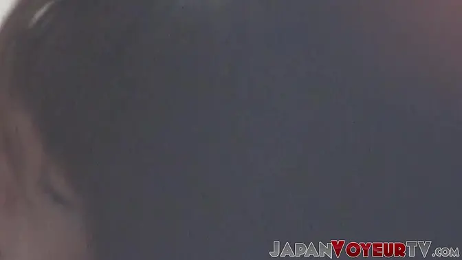 Asian babe self-pleasures on hidden camera