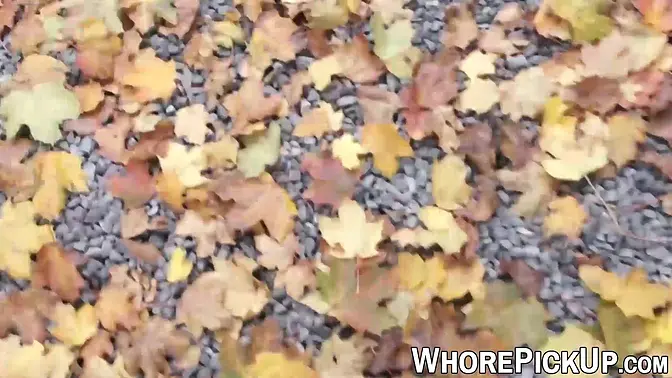 European street whore gets big dong doggystyle outside