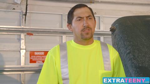 The tiniest teen of them all loves to gag on a hard schlong