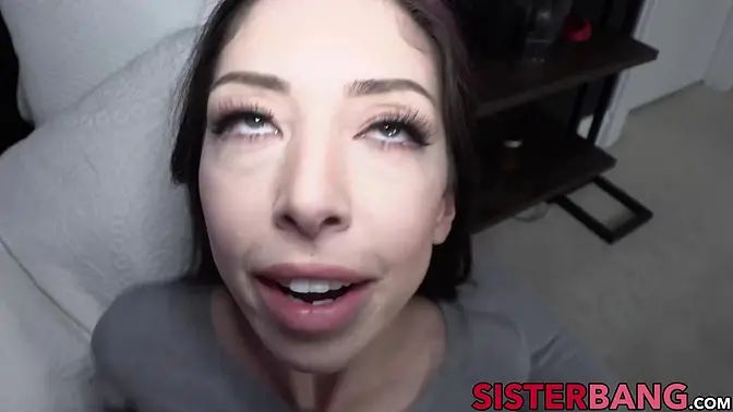 Naughty Harlowe Blue hammered doggystyle by big dick stepbro