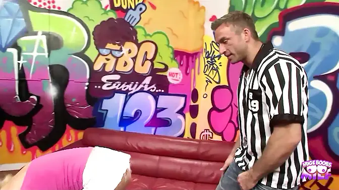 Hot guy joins lesbians in intense fucking