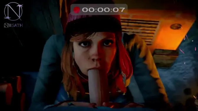 Naughty 3D anime babe in alluring pose