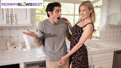Blond milf stepped mom got hammered in the kitchen, dude