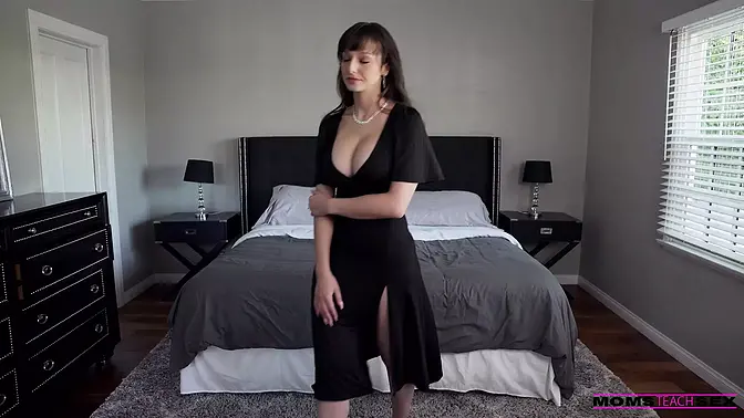 Stepson falls for his seductive stepmom's charms