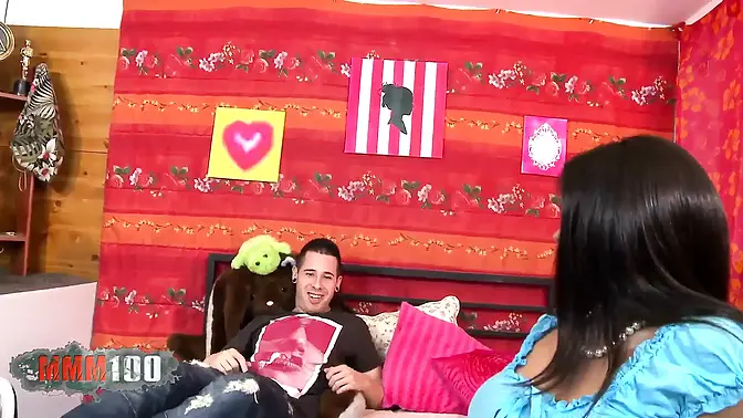 Hairy goddess fucked hard in her big natural tits