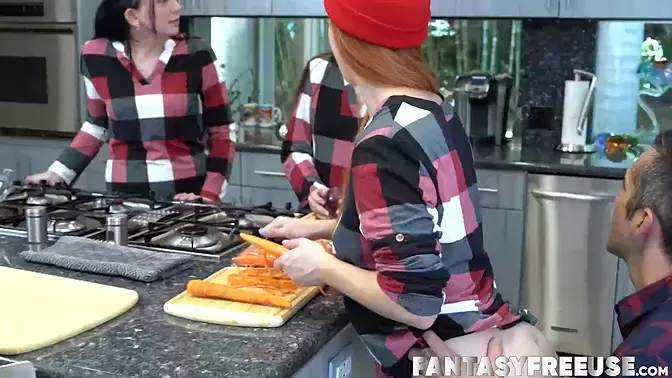 Teen Serena Hill brings her petite friend Violet Spice to meet kinky step family