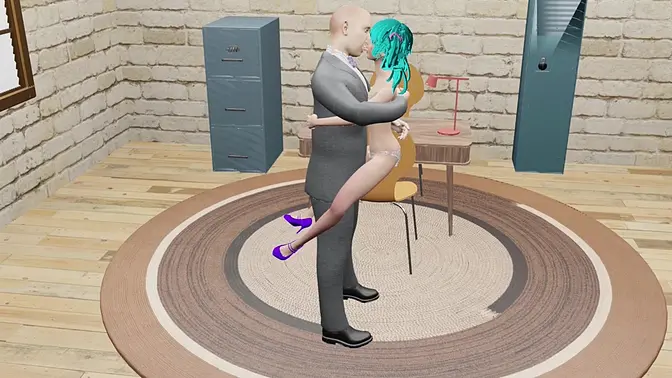 Ballerina offers up her tight holes for boss's pleasure