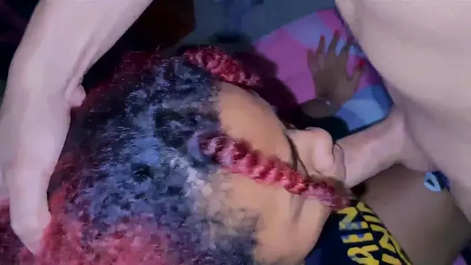 Goth BBW deepthroats and gets pounded doggy style