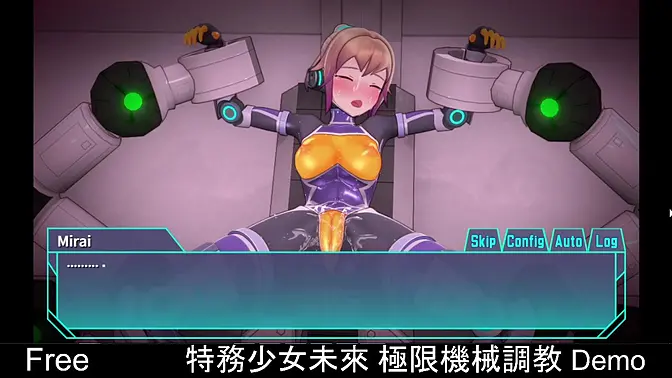 Agent Mirai battles submission machines in a hot 3D anime game