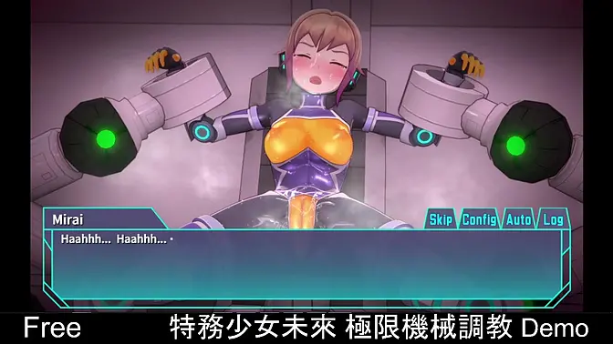 Agent Mirai battles submission machines in a hot 3D anime game