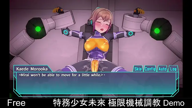 Agent Mirai battles submission machines in a hot 3D anime game