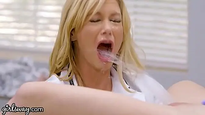 Teen Gushes All Over Hot & Busty Lesbian Doctor