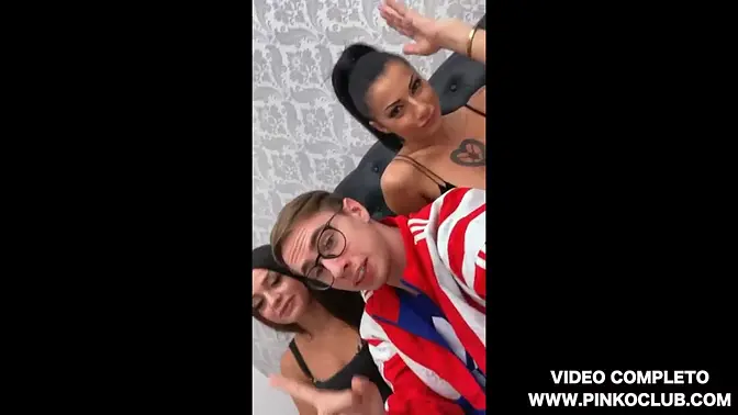 Italian amateur teen gets double penetration in steamy threesome