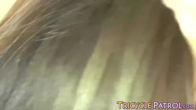 Young Asian girl takes hard doggystyle pounding