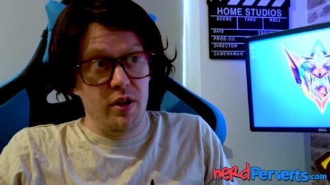 Stunning UK babe sucks off a nerd while GF watches the telly
