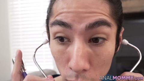 Thick blonde MILF Alura Jenson seduces nubile Asian guy