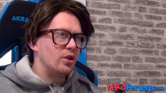 Busty redhead Lucy Lane sucking cock at nerd casting