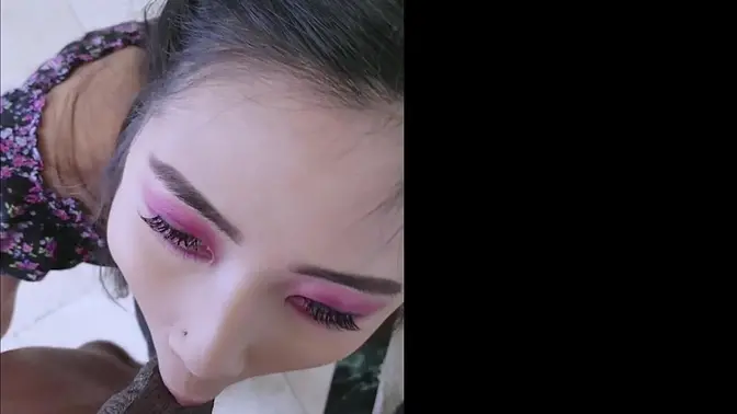 Teen cutie Eva Yi deepthroats and rides BBC cowgirl