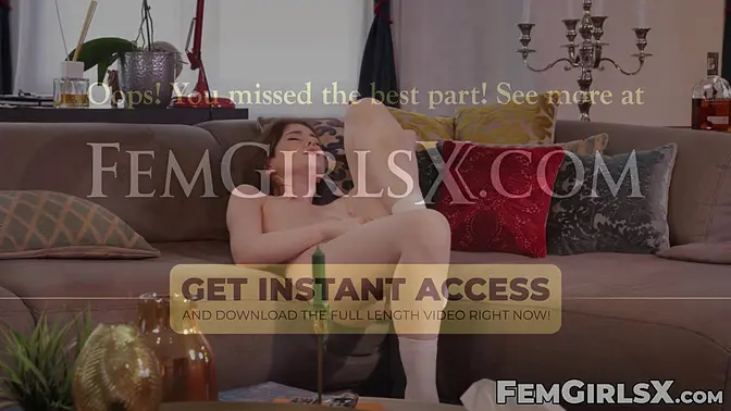 Petite Euro Babe rubs her perky pussy until she cums multiple times