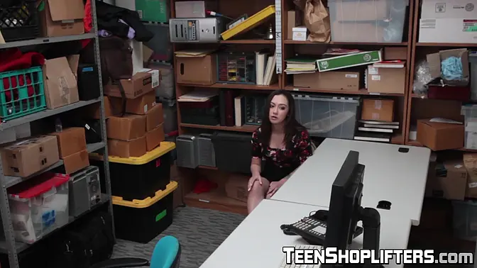 Petite pierced babe gets her wet pussy pounded for stealing