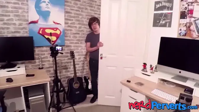 English brunette Abbi Price deepthroats big cock in lingerie