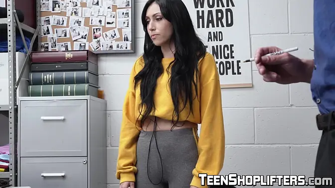 Adorable teen thief Judy Jolie hard fucked by police officer