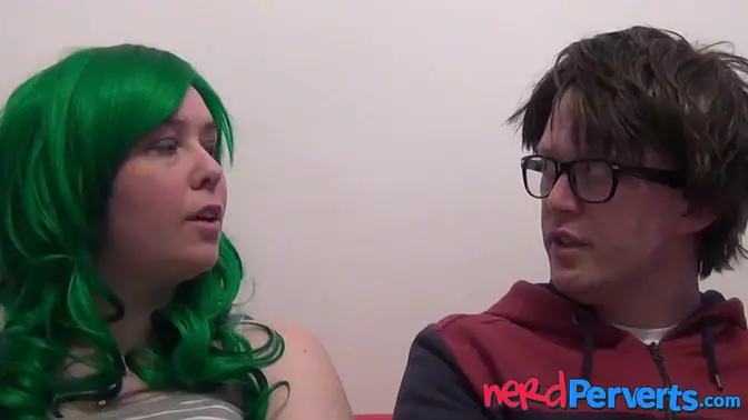 Busty brunette Tattiana tricks nerd for big cock taste