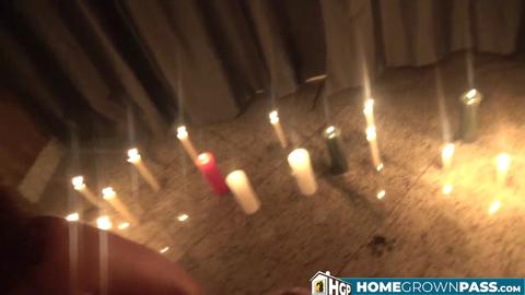 Pussies are played while Mayara and Scarlett Taylor suck his dick in a threesome