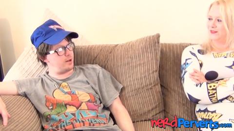 Blonde Jodie Cummings came over for a spunky visit to suck me off