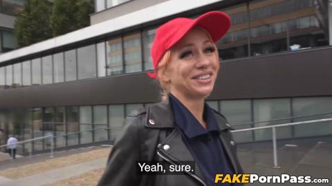 Blonde Nini Nightmare cleans my cock before I slam her in the cunt