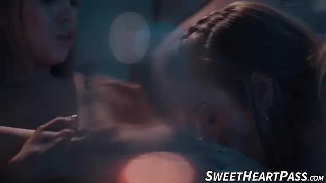 Stepsisters Karla Kush and Jill Kassidy in lingerie, lustful lesbian action