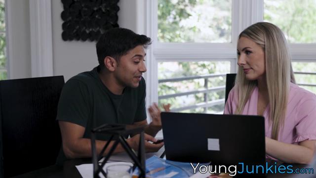 Blonde MILF Bunny Madison teaches hung jock how to fuck her