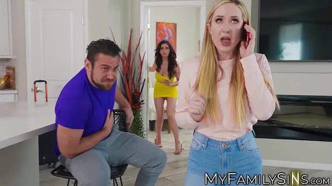 Pink-haired babes Lily Lou & Chloe Surreal lick each other while getting pounded in lingerie