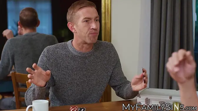 Busty blonde Nina Heels enjoys double penetrated by two big-dicked men