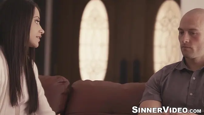 Neighbor's couch comforts Avi Love's sexy craving