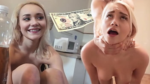 Blonde Cum Dumpster Will Let Him Fill Up Her Womb For 10 Dollars Extra