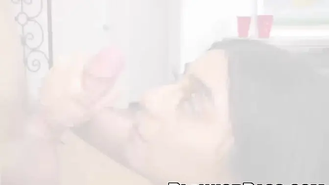 Adorable Latina Violet Myers deepthroats and swallows big cock