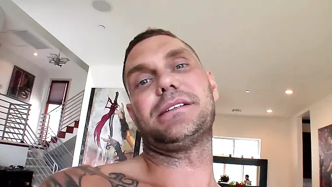 Wild brunette in fishnet catsuit takes on monster cock