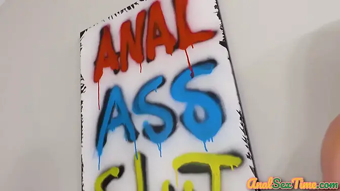 Skanky slut takes huge cock in her wet pussy hole