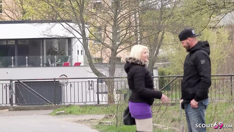 Street-Casting German Scout Rips Tiny Whore's Clothes Off for Brutal Sex on Footpath