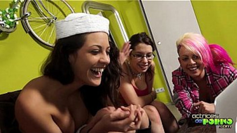New arrivals Noemilk and Jesyka join Nacho Vidal's lavish mansion party