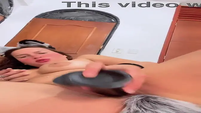 Cosplay cat dance in a tiny bikini