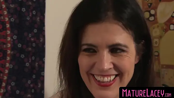 Hot GILF and MILF in pantyhose get intimate with each other