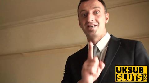 UKSubSluts com - Hot raven-haired babe Honesty Calliaro′s hard spanking and crying