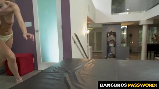 Teen babe Natalia Starr rides big black cock in doggystyle POV