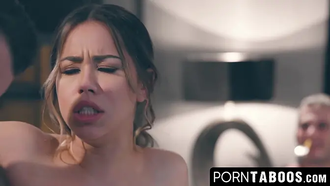 Brunette babe Alina Lopez gets big cock in taboo time stop