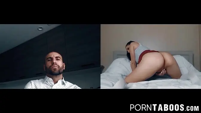 Sexy Athena Faris fingers her natural big tit on webcam