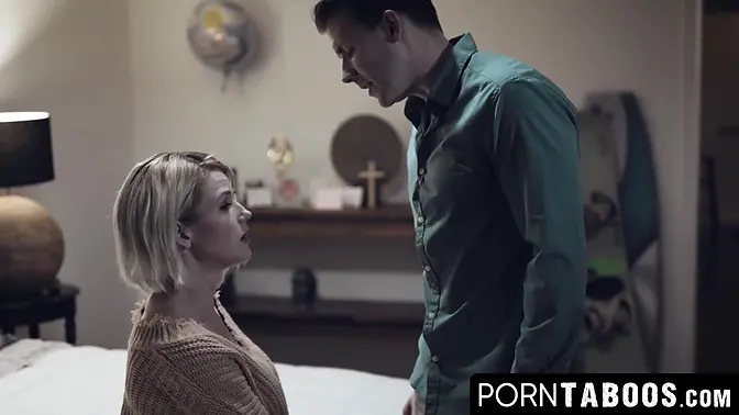 PornTaboos com - Stepmom Kit Mercer helps her son with his throbbing erection