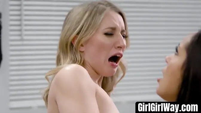 GirlGirlWay com - Dykes Riley Reyes and Sofi Ryan finger their tight pussies intensely