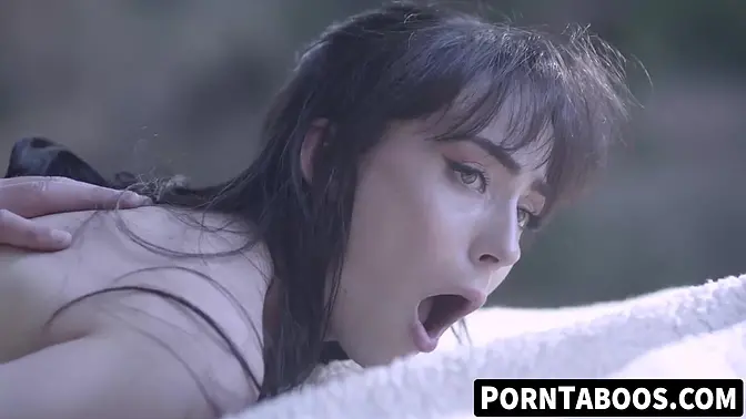 Teen girlfriend gets bareback anal creampied by hunk Charles Dera